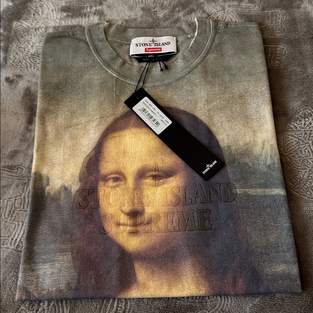 Stone Island Supreme Mona Lisa Graphic Tee NEW w tags